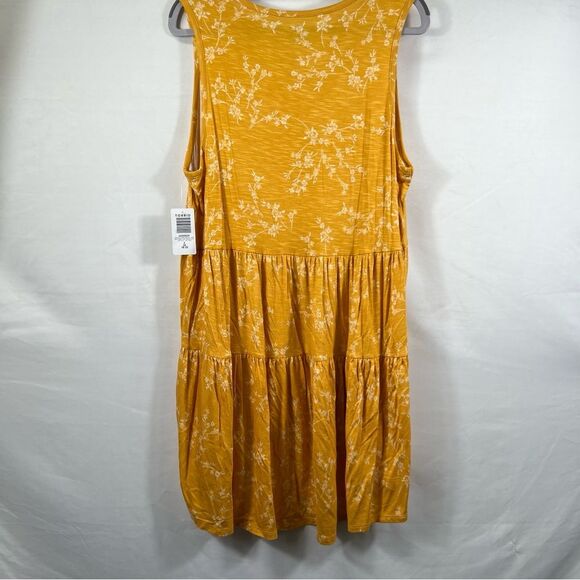 Torrid NWT Yellow Floral Tiered Babydoll Blouse 0669 - Picture 6 of 13